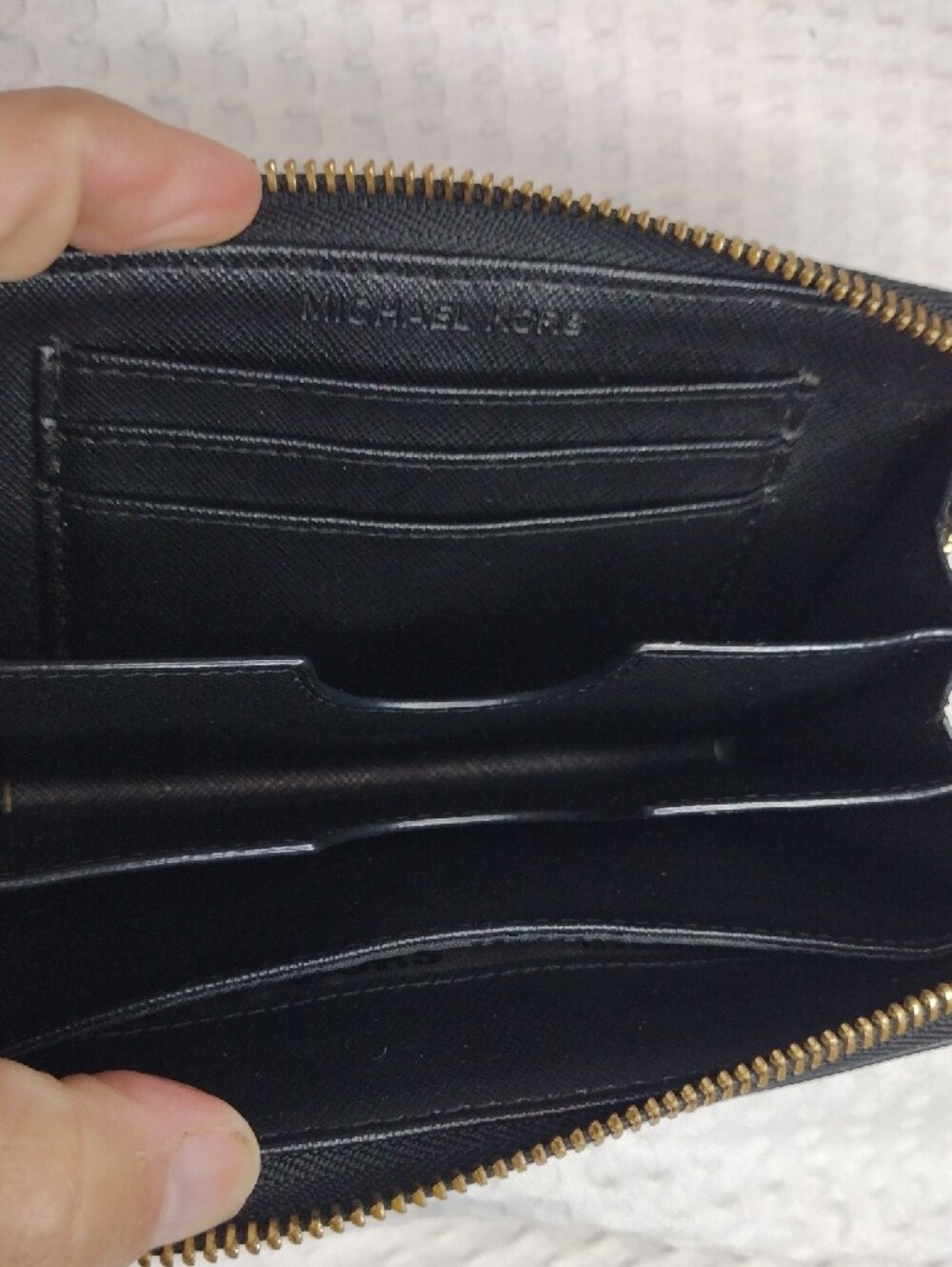 Michael Kors Est 1981  Black Patent Wristlet with Gold Hardware Detachable Strap - Picture 8 of 10